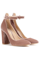 Women Mary Janes Velvet Pumps Ladies Buckle Pumps Ladies Party Dress