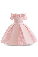 Elegant Flower Girl Party Dress for Wedding Kids Birthday Formal Tutu Gown Children Graduation Evening Party Costume