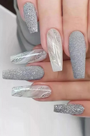 24-piece Long Minimalist Flash Finger nail