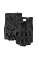 Leather Gloves Men Double Row Holes Red Lined Cycling Mittens Male Unlined Thin Black Bike