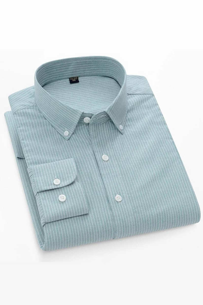Striped Men Casual Shirts Pure Cotton Full Sleeve Button Collar Soft Male Business Shirt Autumn Spring