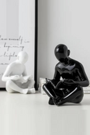 Nordic Creative Reading Statues Desktop Decor Art Bookends Ceramic Book Holder Study Office Home Decoration Book Stand