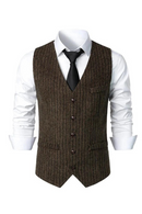 Formal Vest for Men Suits Wedding Waistcoat Vintage Striped Medieval Mens Dress Vest