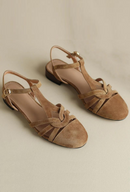 Women's Sandals Summer Shoes Trends Low Heels Close Toe Green Flip Flops Casual Footwear Shoes Ladies Leather