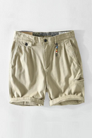 Summer Solid Casual Shorts for Men Clothing Cargo Cotton Big Pocket Streetwear Men Pants