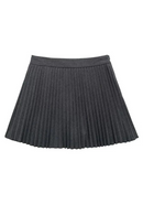 Summer Mini Skirts Woman Trendy Dark High Waist Folds Decorate Side Zipper Short Skirts Female Pleated Skirt