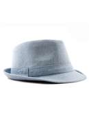 Spring Summer Hat Denim Classic Panama Cap Derby Bowler Fedora Hat Solid Plain Fedoras