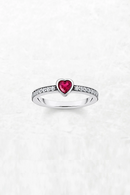 Ring Heart Europe Style Romantic Fine Jewerly For Women Love Gift In Real 925 Sterling Silver