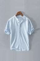 Linen Pullover Youth Breathable Versatile Summer Men Shirt