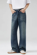 Flared Jeans Men Boot Cut Denim Pants Slim Spring Summer Jeans Full Length Bell Bottom Trousers