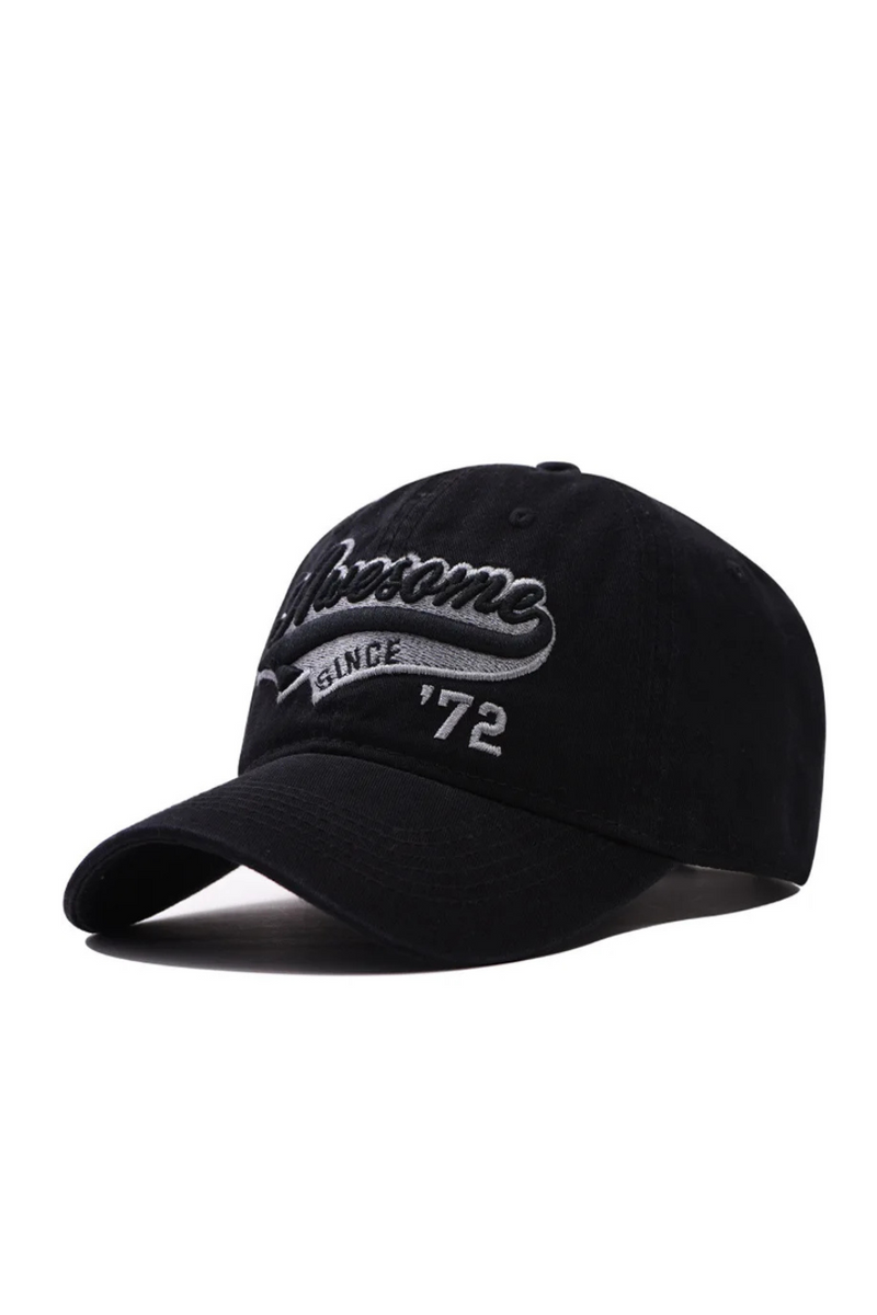Embroidered Baseball Cap Washed With Water Torn Hole Denim Wide Brim