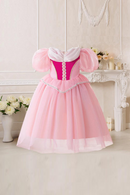 Little Girl Halloween Princess Aurora Costume Infant Toddler Birthday Party Pink Dress Baby Baptism Dress Ball Gowns