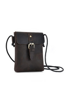 Genuine Leather Men Vintage Casual Messenger Bag Mini Leather Shoulder Crossbody Bag