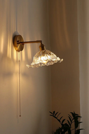 Wall Lamp Sconce Glass Balcony Bedroom Bathroom Mirror Light Fixtures Copper Nordic Lampe De Chevet