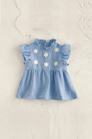 0-3Y Infant Baby Girl Clothes Newborn Girls Dress Floral Flutter Sleeve Dress Applique Dress Casual Summer