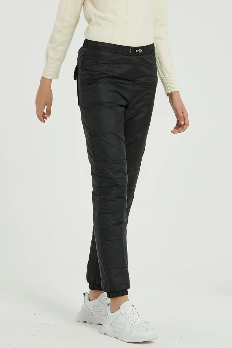 Women Down Pants Velvet Trousers Thick Slim Female Warm Trousers Thermal Elastic Waist Winter Pants