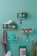 Nordic Creative Wall Hook Storage Rack Home Wall Decoration Multifunctional Partition Iron Storage Rack Organizer Kitchen