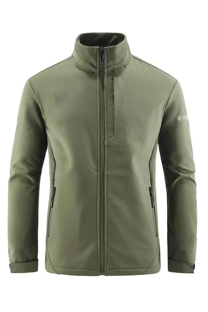 Mens Autumn Winter Tactical Soft Shell Jackets Outdoor Fleece Lined Full Zip Multi-pocket Windproof Warm Hiking Ski Safari Coats