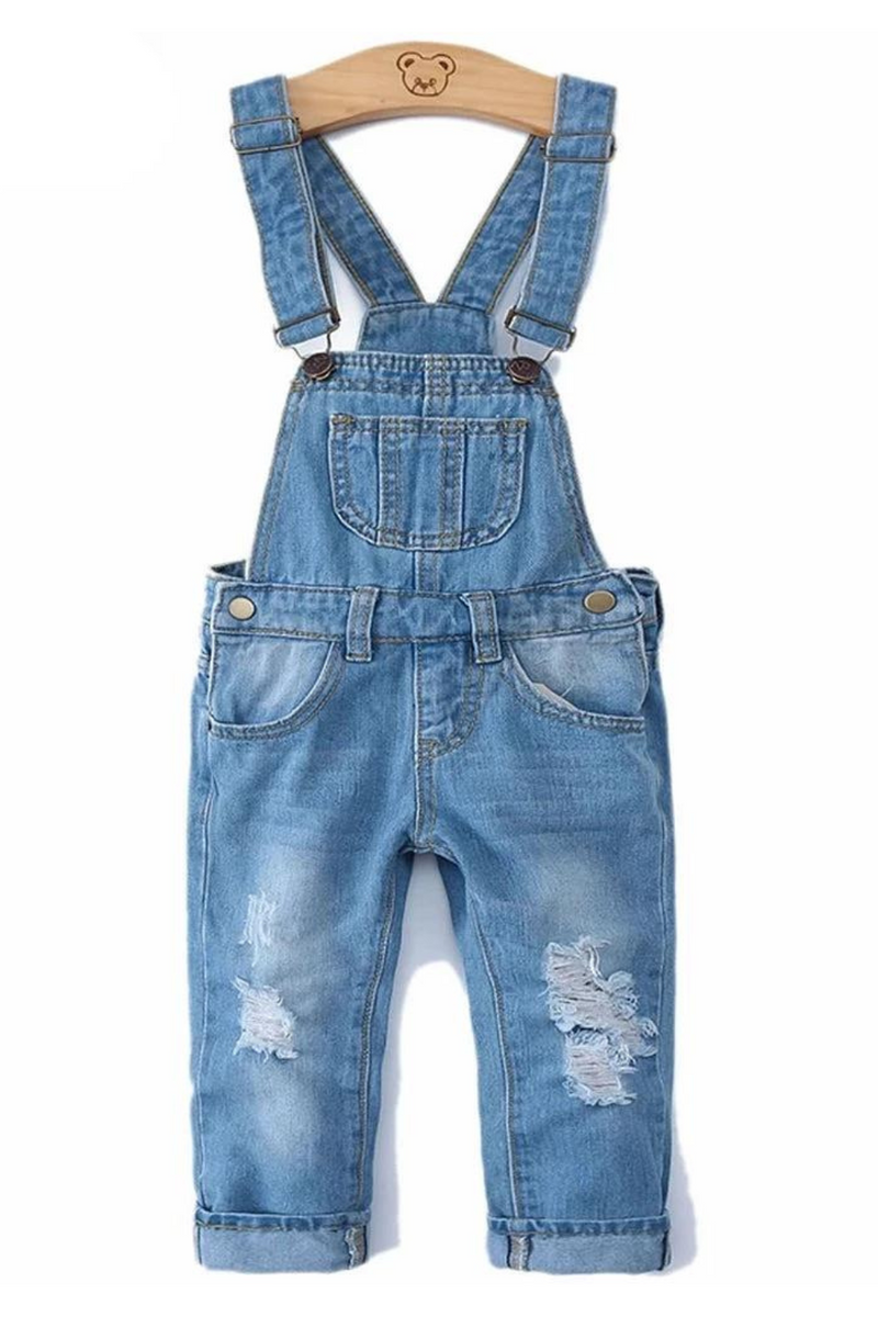 Spring Kids Overalls Slim Trousers Suspender Bib Denim Pants Kids Jeans Jumpsuit Clothes Children Clothing