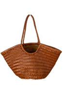 Bags head layer hand-woven women's large capacity leather one-shoulder women's Tote bag