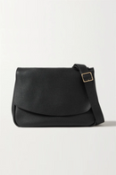 Women Genuine Leather Minimalist Flip Shoulder Crossbody Bags Soft Wide Shoulder Strap Bag