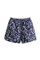 Women Vintage High Waist  Both Sides Wear Floral Shorts