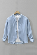 Autumn Denim Shirt for Men Loose Long Sleeve Shirts Oversize Men's Clothing