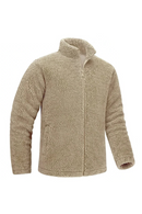 Warm Fleece Jackets Mens Fuzzy Sherpa Jacket Thicken Thermal Outdoor Fluffy Coat Zip Pocket Outwear