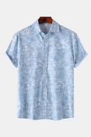 Short Sleeve Men's Shirts Loose Casual Vacation Mens Shirt Beach Seaside Clothing