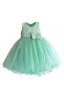 Girls Dress Pearl Collar Lace Flower Wedding Princess Dress Girls Clothes