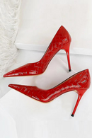 Spring Women Shoes High Heel Patent Leather Wedding Shoes Pointed Toe Party Pumps