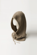 Cashmere hat  Inner cashmere knit drawstring hooded collar