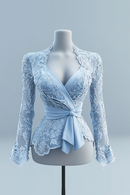 Women Mesh Lace T-Shirts Tops Transparent Casual Sheer Basic Tie Front Shirt Blouse