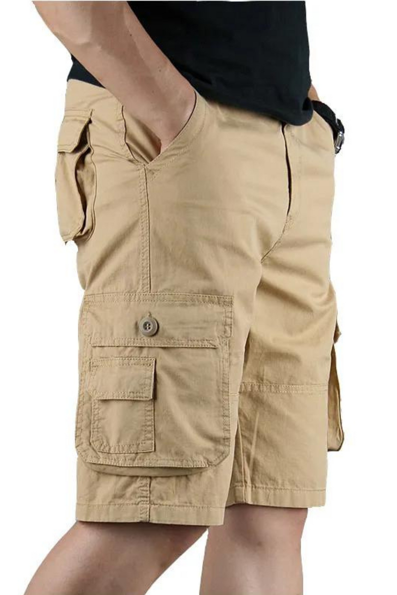 Men's Casual Cargo Shorts Summer Loose Cotton Multi Pockets Baggy Army Military Overalls Bermuda Tactical Work Shorts Masculino