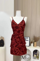 Women Red Bodycon Dress Elegant Sleeveless Off Shoulder Dress Vintage Party Club One Piece Frocks