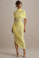 Backless Ruched Dress Women Summer Turtleneck Slim High Waist Evening Club Party Long Dress