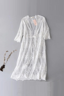 Summer Casual Cardigan Women Mesh Embroidery Seaside Holiday Shawl Female Kawaii Cardigan