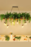 Creative Retro Garden Restaurant Pendant Light Simple Pastoral Industrial Style Tavern Simulation Green Plant Chandelier