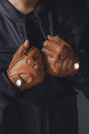 Summer Retro Motorcycle Rider Gloves Men Imported Real Deer Skin Thin Leather