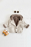 Winter Baby Girls Clothes Thick Fleece Hoodie Infant Boys Baby Fruit Embroidery Tops