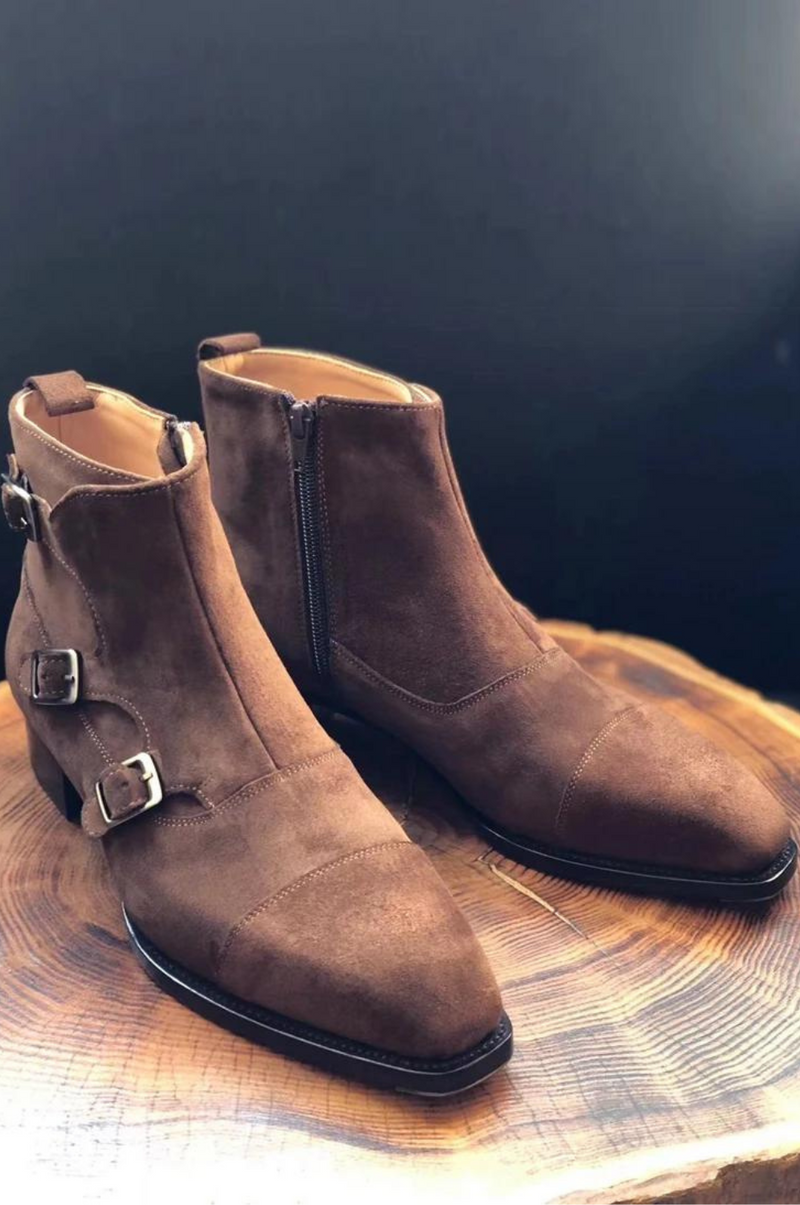 Ankle Boots Leather Sole Men Custom Handmade Footwear