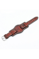 Handmade leather watch strap Anti-metal allergy tray watch band 20 22 24mm for Rolex/Omega/timex /fossil watchs