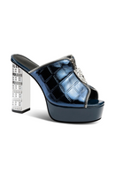 Women Ladies Leather Platform Sandals Square Toes Thick Heels Summer Shoes