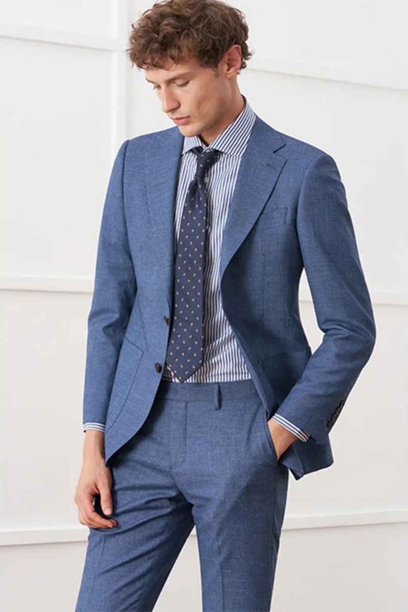 Summer Men's Suits Blazer Single Breasted Stand Lapel Chic Outfits