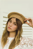 simple Raffia Sun Hat Straw Women Summer Casual Elegant Ladies Beret Hat