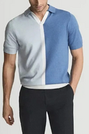 Spring Summer Turn-down Collar Short Sleeve Men's Knitted Polo Shirt