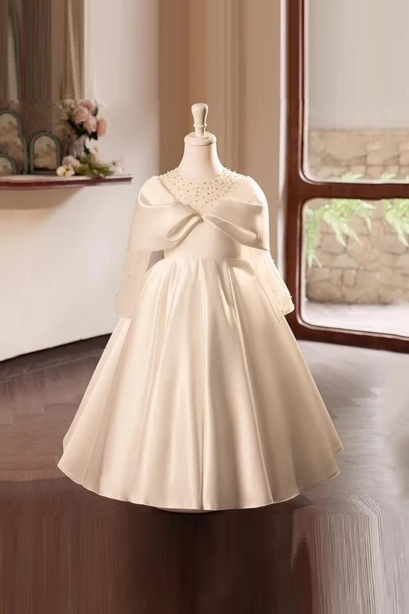 Children's White Evening Gown Wedding Birthday Party Girls Dresses Bri Children's White Evening Gown Wedding Birthday Party Girls Dresses Bri
