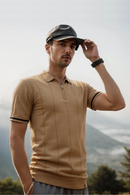Summer Men's Knit Polo Shirt - Breathable & Stretch Turn-Down Collar Social Events