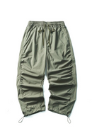Men Waterproof Pleated Outdoor Loose Casual Cargo Pant Wide Leg Sport Trousers