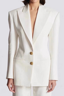 Spring and Autumn Big Collar Two Button Slimming Long Sleeve Commuter Women Blazer